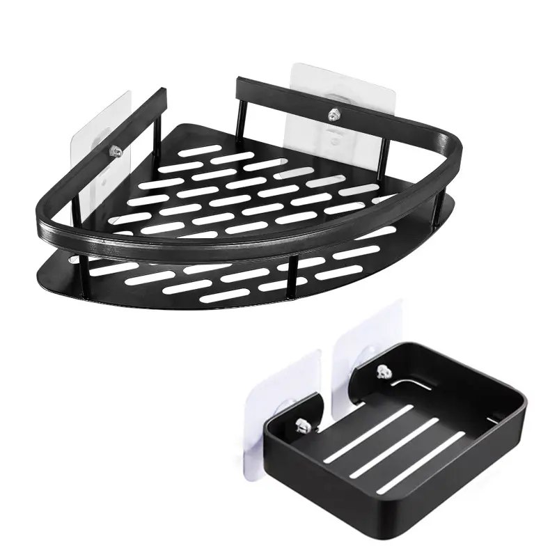 China Aluminum alloy bathroom triangular storage rack for soap box storage Manufacturers, Factories