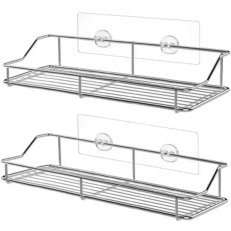 Wholesale bathroom Stainless Steel wall mounted Adhesive shelf Storage Racks Factories, Factory