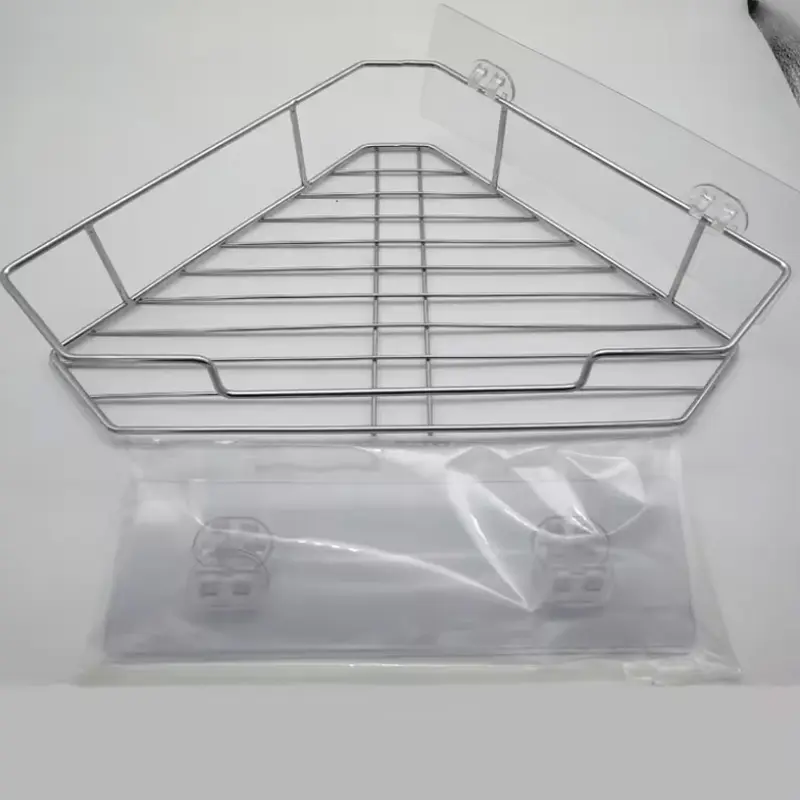 High-Quality Bathroom stainless steel triangular corner  Wall-mounted storage rack Factories, Suppliers