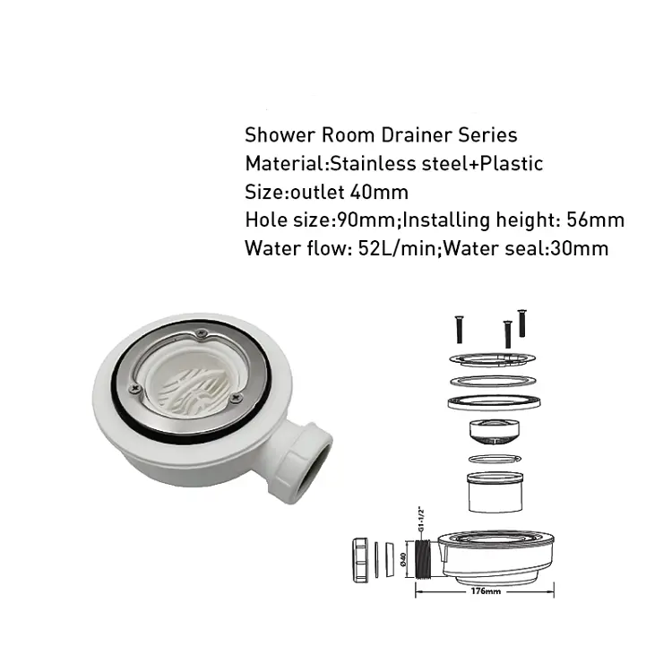 High-Quality Anti-odor Shower Tray  Waste Drain Stainless Steel Shower Drainer Manufacturer, Factory