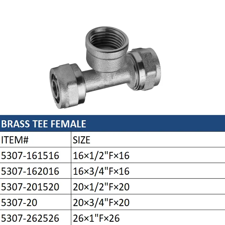 Wholesale Brass Tees Female Male Premium Plumbing Fittings Essentials Manufacturer, Suppliers