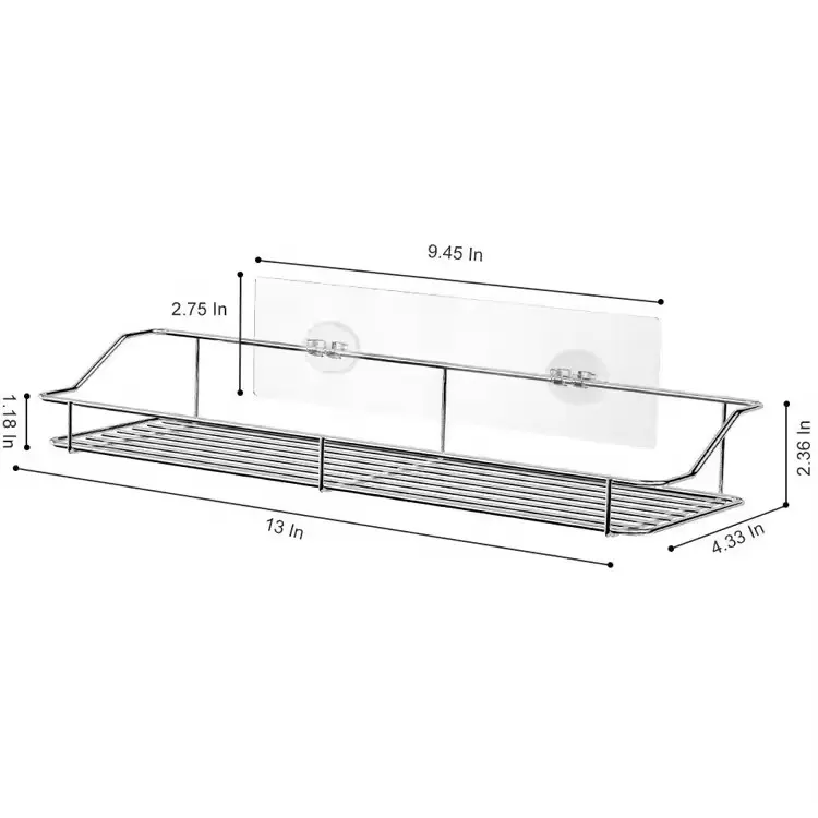 Wholesale bathroom Stainless Steel wall mounted Adhesive shelf Storage Racks Factories, Factory