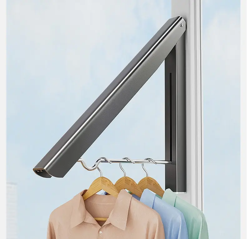 Wholesale Balcony perforation-free folding telescopic basking rod Manufacturer, Factories