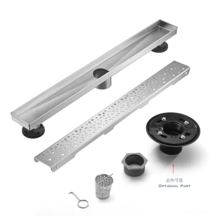 China Bathroom Linear Shower Drain with Cover Grid - Long Floor Grate Manufacturers, Factories