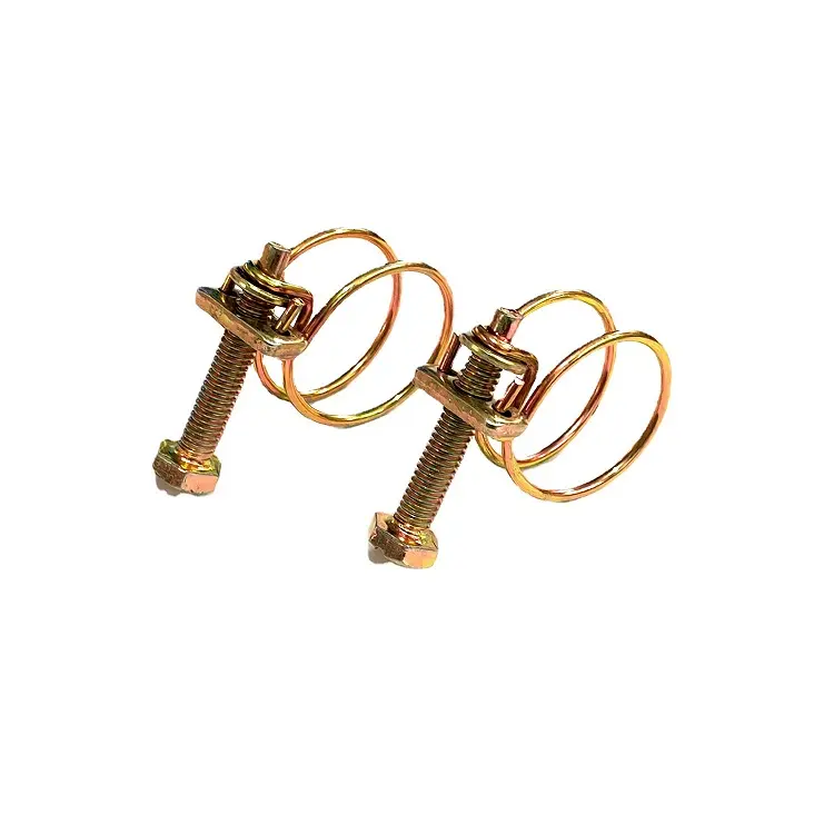 Wholesale Zinc Plated Loop Spring Band Type Squeeze Fuel Double Wire Hose Clamp Manufacturer, Factories