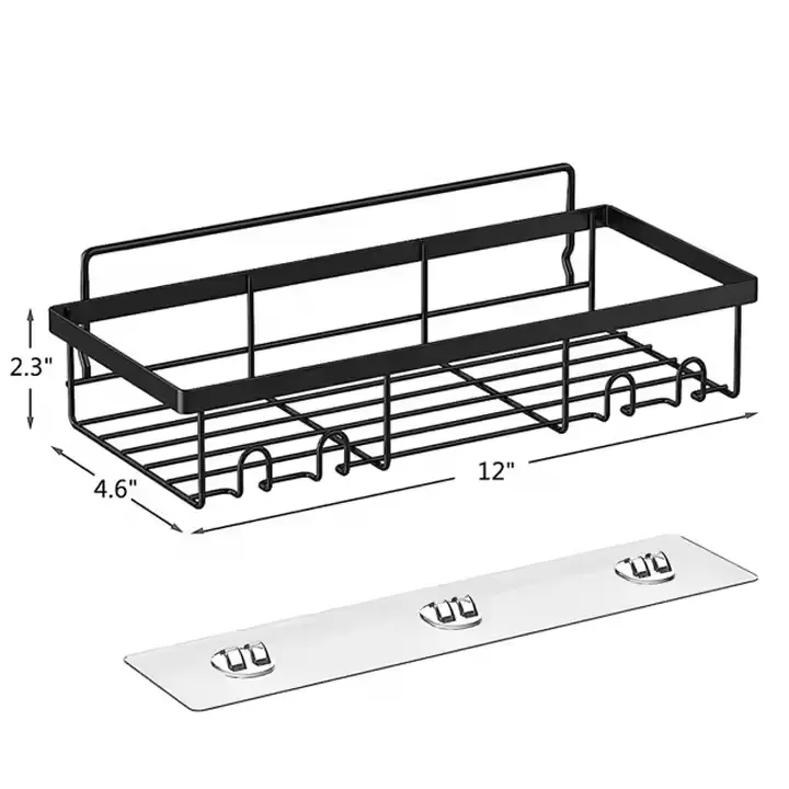 Wholesale Black Stainless Steel Bathroom Wall Mounted Shelves Shower Basket Manufacturer, Factories