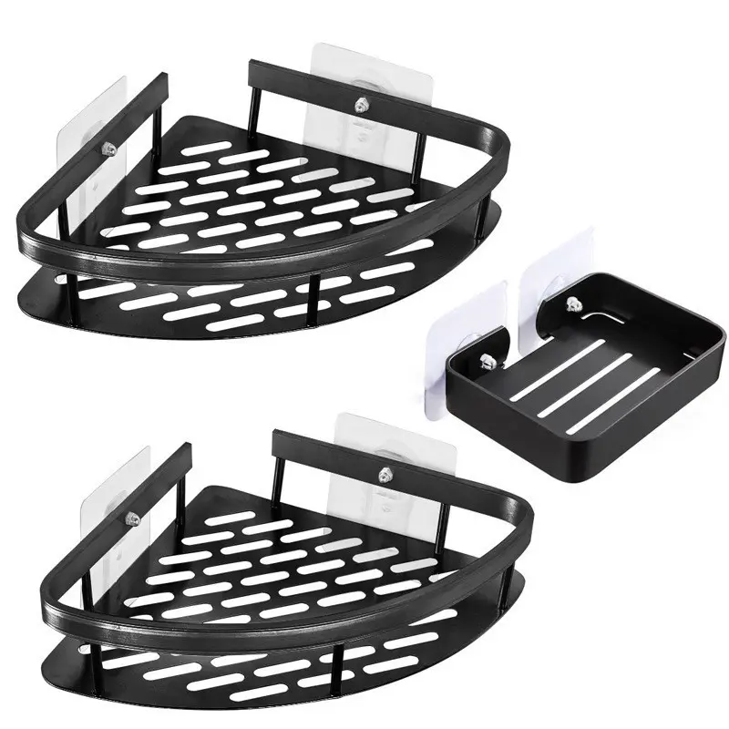 China Aluminum alloy bathroom triangular storage rack for soap box storage Manufacturers, Factories