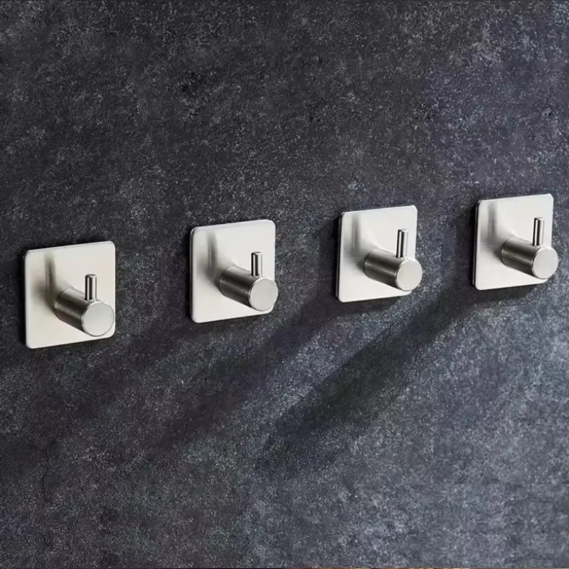 Wholesale Stainless Steel Bathroom Kitchen Adhesive Wall Hook Clothes Hook Manufacturer, Factory