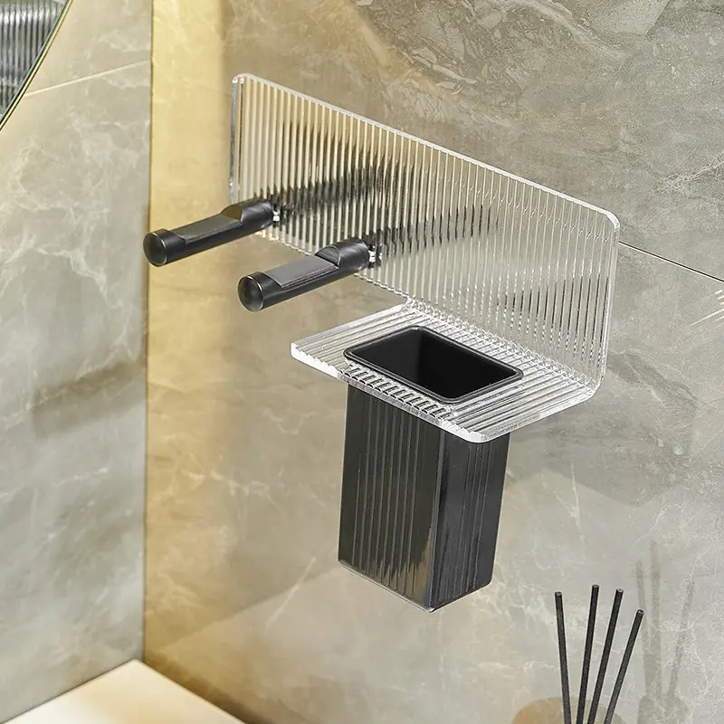 High-Quality Bathroom acrylic hair dryer storage rack and hanging hook Manufacturer, Suppliers