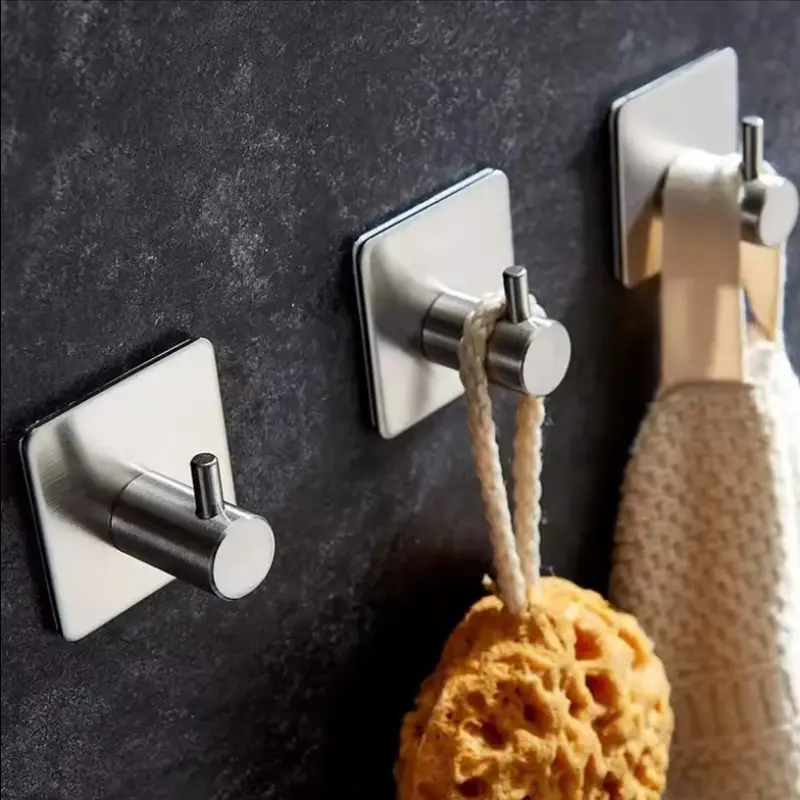 Wholesale Stainless Steel Bathroom Kitchen Adhesive Wall Hook Clothes Hook Manufacturer, Factory