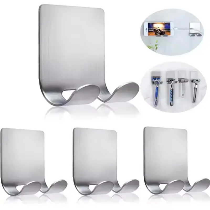 China Stainless Steel Bathroom Kitchen Adhesive Wall Hook Suppliers, Supplier