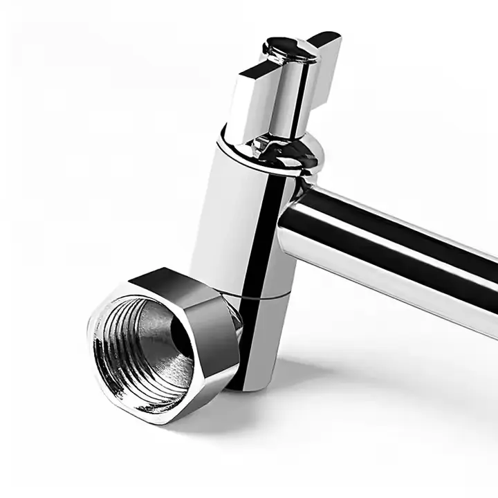 High-Quality Adjustable Brass Shower Head Extension Arm Polished Chrome Shower Arm Manufacturers, Supplier