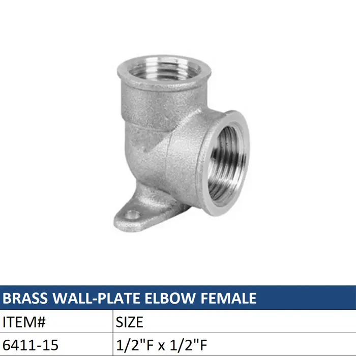 Wholesale Brass Wall-Plate Elbow - Durable Fitting for Pipe Systems Manufacturer, Suppliers