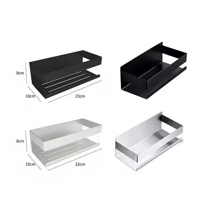 Stainless steel bathroom shelf view 2