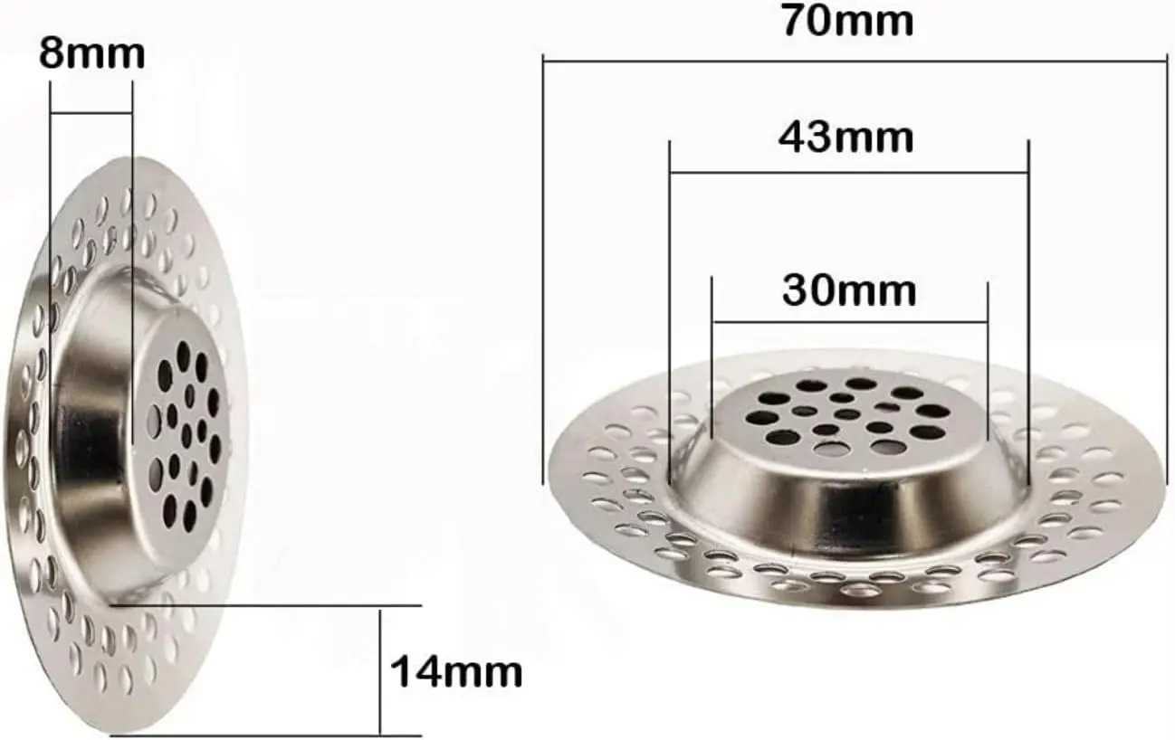 70mm Stainless Steel Kitchen Sink Strainer and Stopper