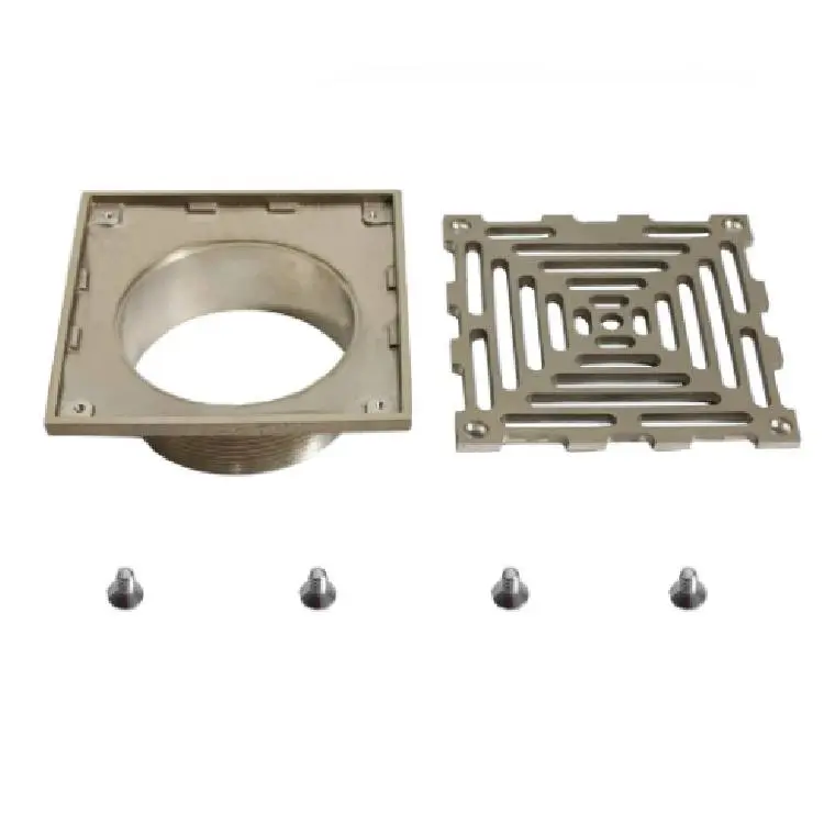 China Bathroom Square Nickel Bronze Strainer For Shower Floor Drain Manufacturer, Factory