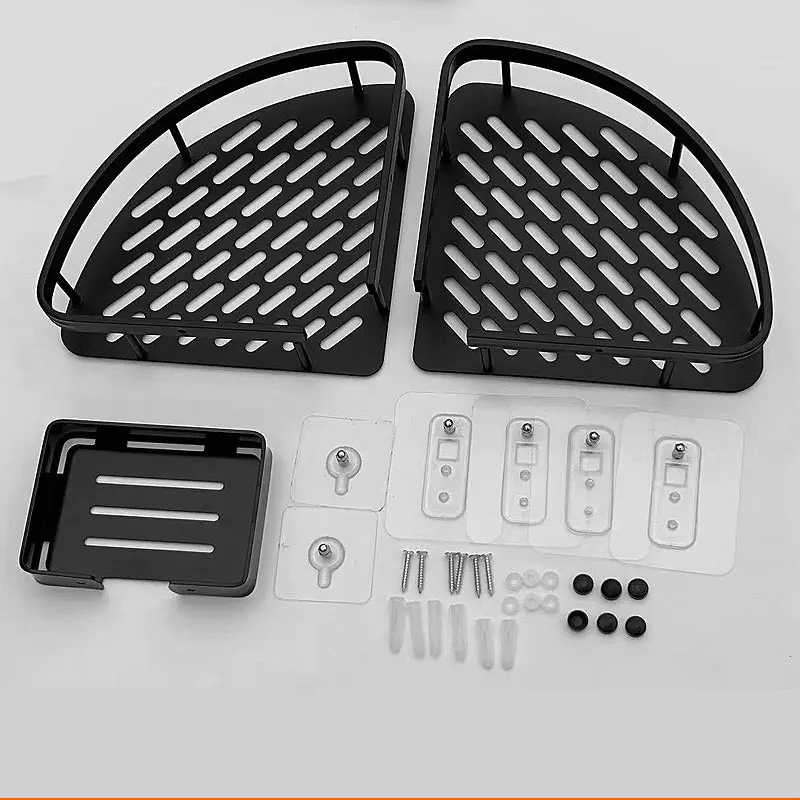 China Aluminum alloy bathroom triangular storage rack for soap box storage Manufacturers, Factories