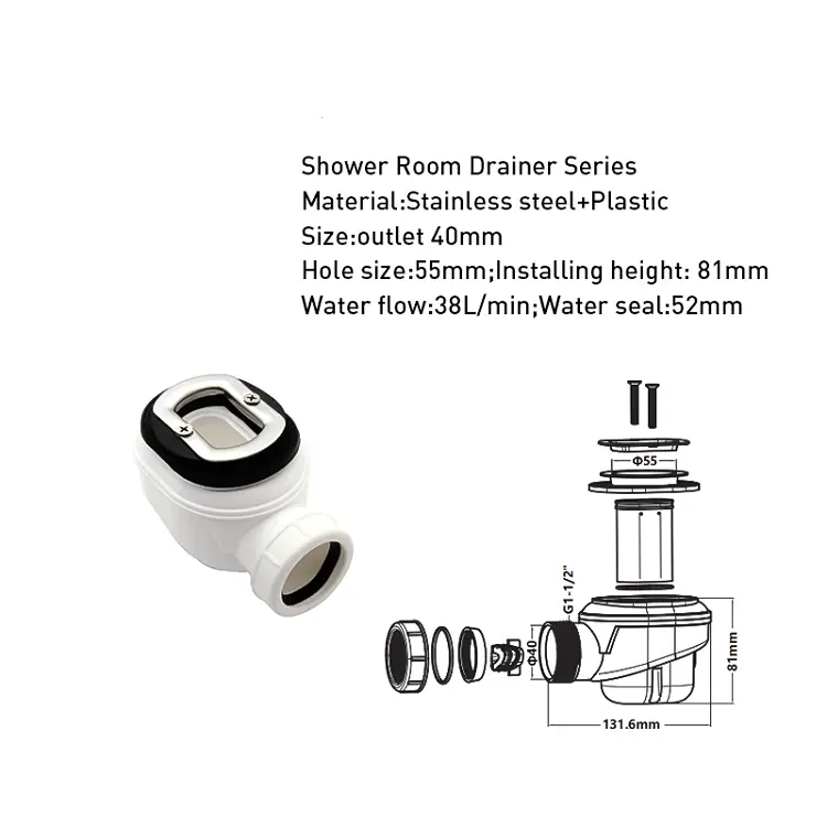 High-Quality Shower Room Waste Drain Stainless Steel Plastic Anti-odor Tray Drainer Factories, Factory