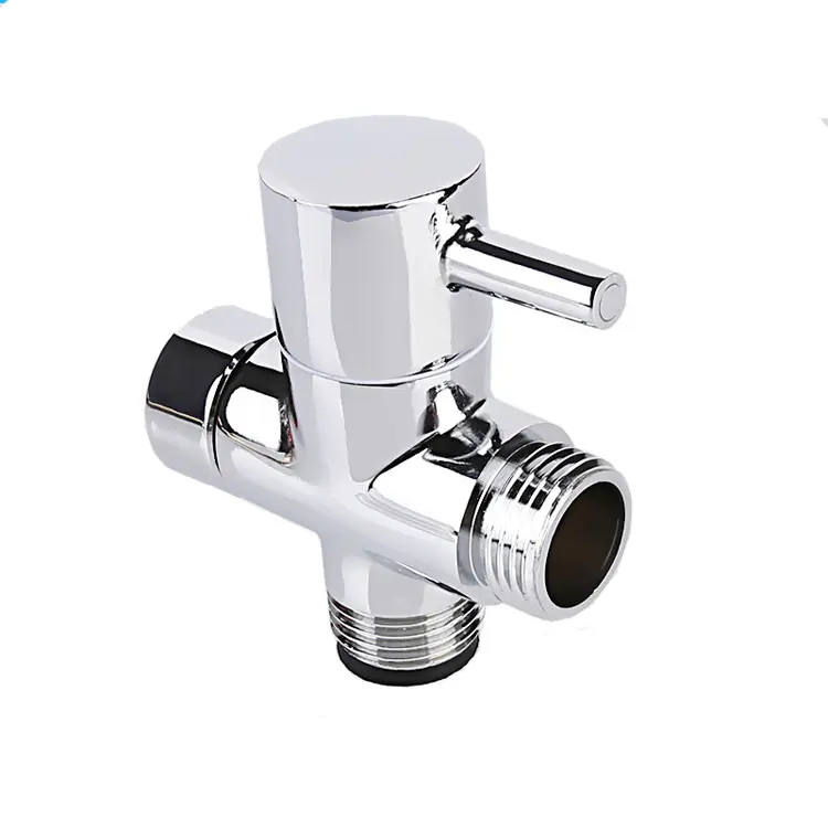 Wholesale Bathroom high quality brass three-way water distributor Angle valve Manufacturers, Suppliers