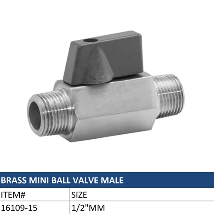 High-Quality Brass Mini Ball Valve with Male Thread Factory, Supplier