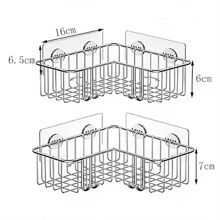 High-Quality Stylish Stainless Steel Wall-mounted Bathroom Corner Shelf Factory, Suppliers