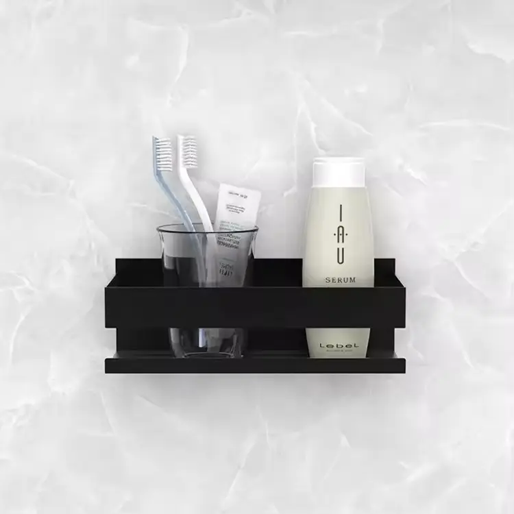 High-Quality Stainless Steel Black Wall-mounted Bathroom Shelf Suppliers, Supplier