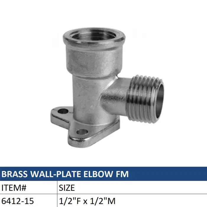 Wholesale Brass Wall-Plate Elbow - Durable Fitting for Pipe Systems Manufacturer, Suppliers