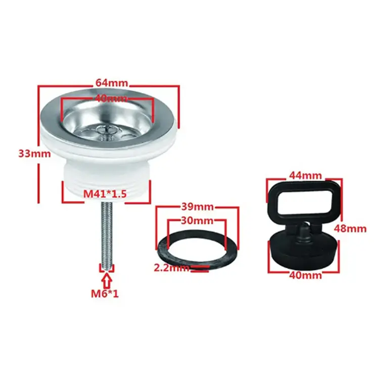 High-Quality Universal Sink Filter Drain Valve with Plug - Cover for Kitchen Sinks Manufacturers, Factory