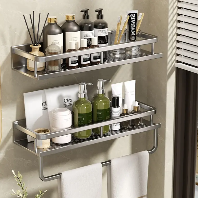 Wholesale Aluminum wall-mounted storage rack for bathroom shelves Factory, Supplier