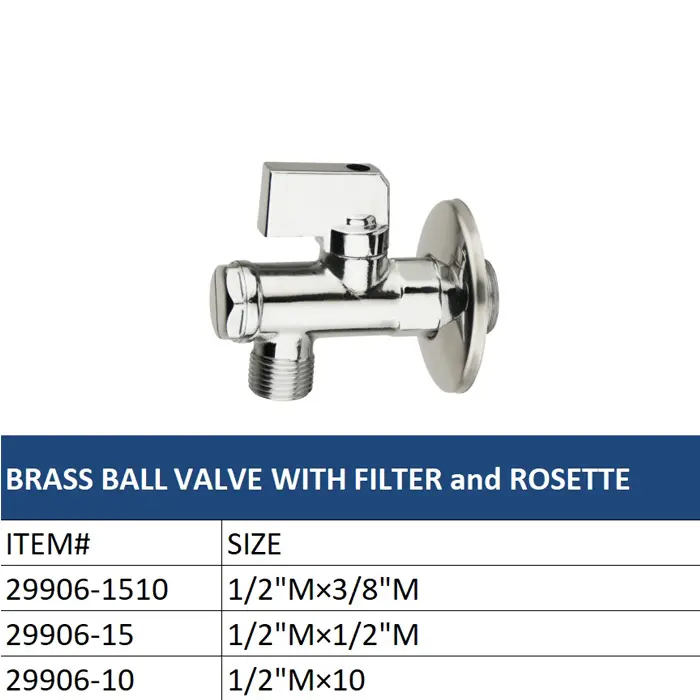High-Quality Brass Ball Valve with Filter & Rosette - Efficient Flow Control with Debris Protection Manufacturer, Supplier