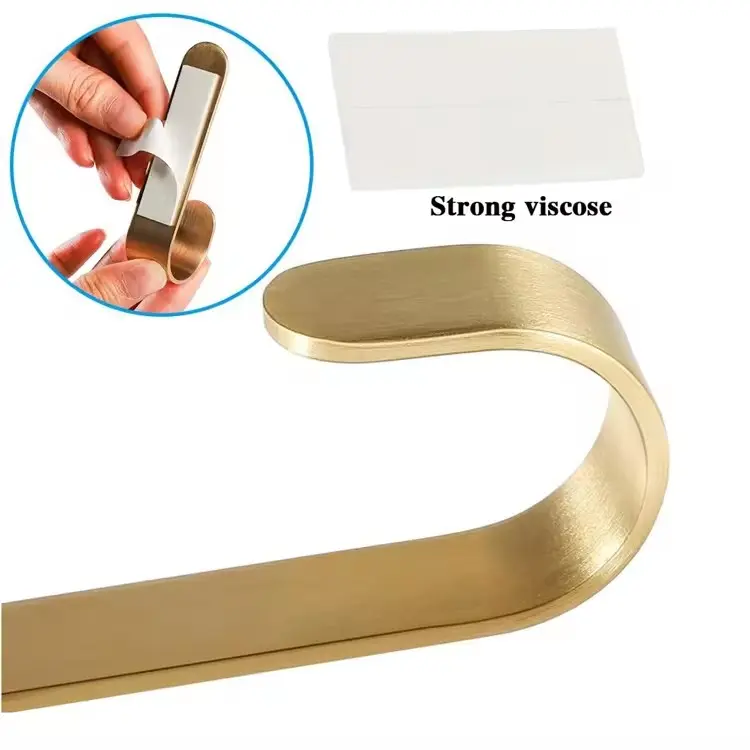 High-Quality Self-Adhesive Matte Brass Heavy Duty Copper Wall Hooks For Door Wall Manufacturers, Suppliers
