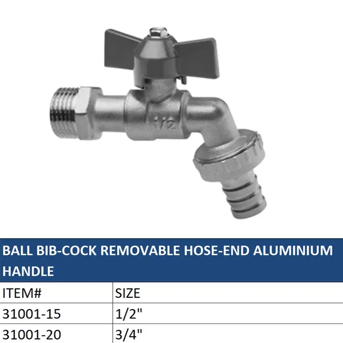 China Removable Hose - End Ball Bib - Cock with Aluminium Handle Factory, Suppliers