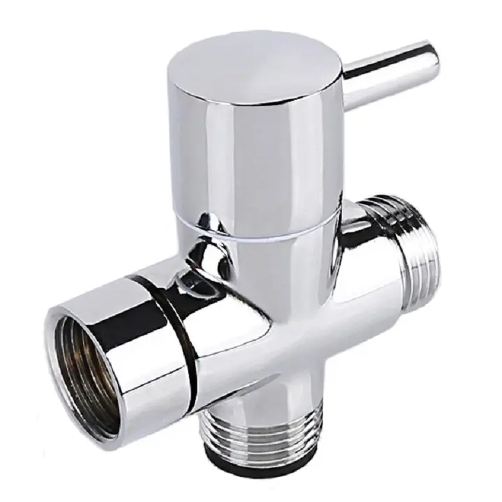 Wholesale Bathroom high quality brass three-way water distributor Angle valve Manufacturers, Suppliers