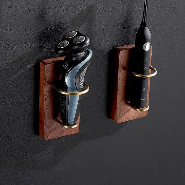 High-Quality Walnut Wood Creative Coat Hangers for Bathroom Bedroom Wall Hook Factories, Factory