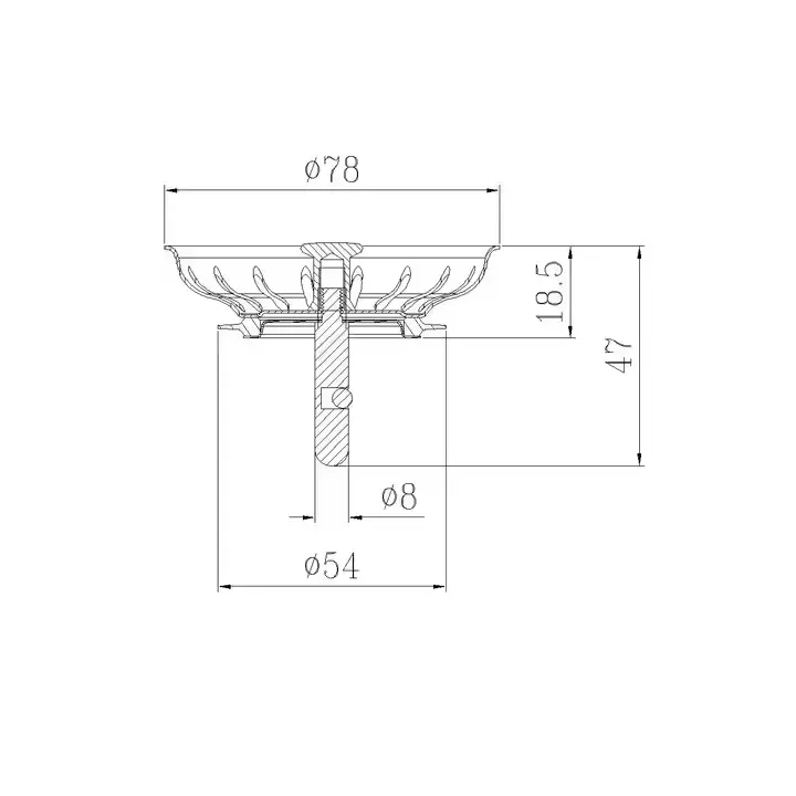 China 78mm Stainless Steel Kitchen Sink Strainer Stopper Waste Plug Manufacturers, Factories