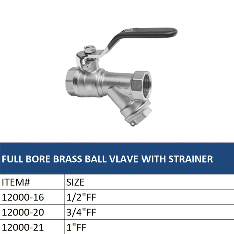 High-Quality Full Bore Brass Ball Valve with Strainer: Efficient Flow & Filtration Manufacturers, Factory