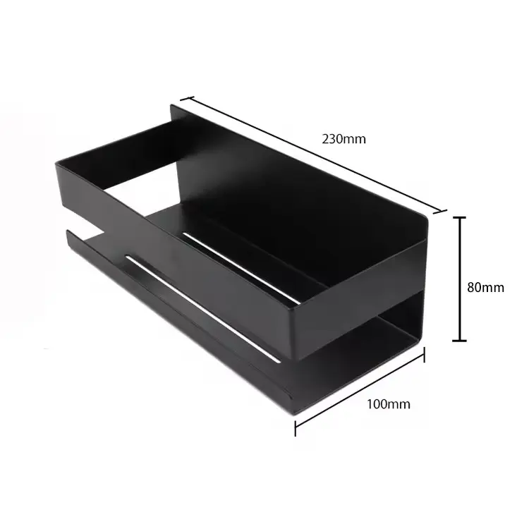 Stainless steel bathroom shelf view 1