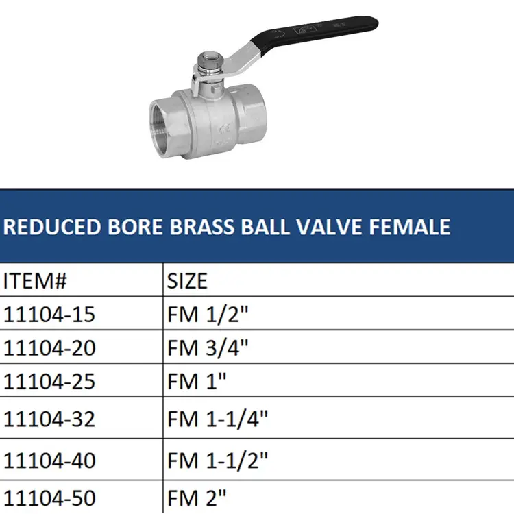 High-Quality Reduced Bore Brass Female Ball Valve: Space - Saving & Reliable Manufacturer, Factories