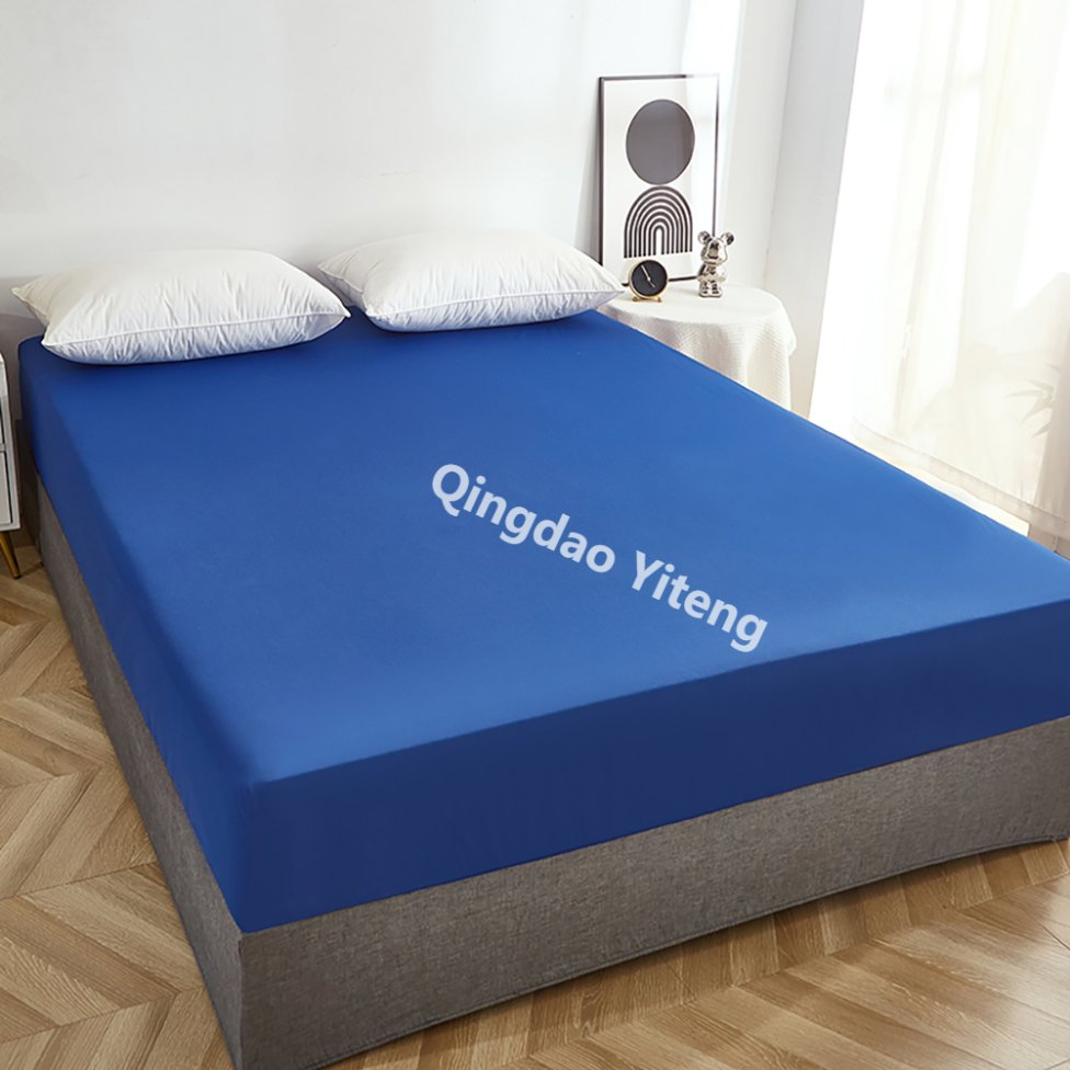 300tc 100% Organic Bamboo Sets Custom Fitted Flat Sheet for Home Wedding Hotel Use Super Soft Solid Pattern Queen Twin Size