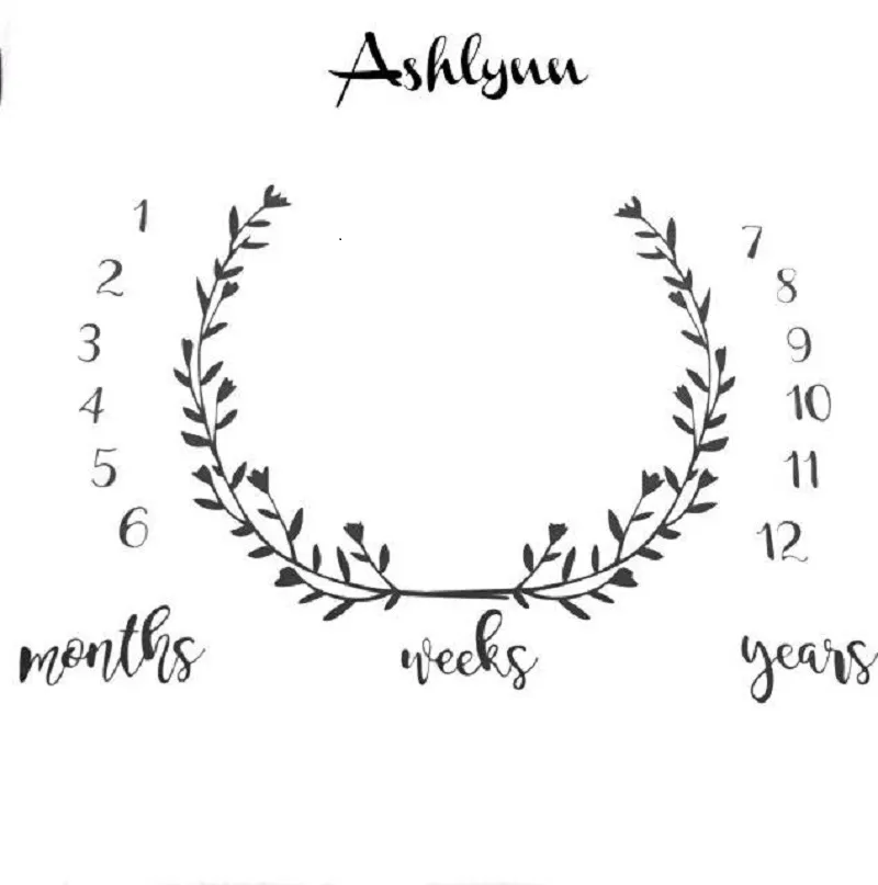 Baby Milestone Blanket Detail 1