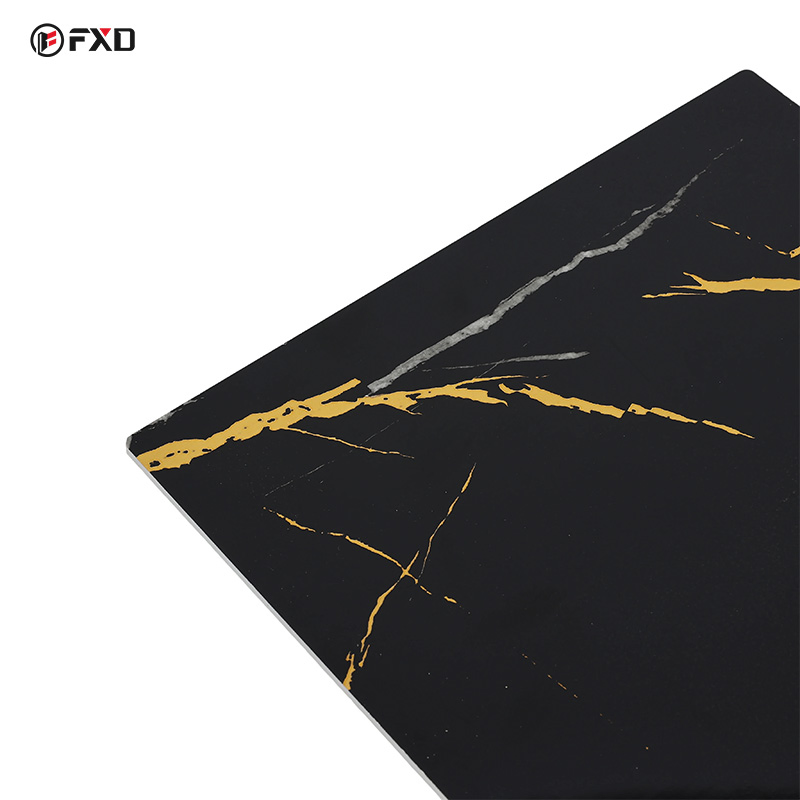 Hot Sale 3mm 4X8 Alternative UV Spc WPC Board Marble Effect Carbon Fiber Panels Bamboo Carbon Crystal Wall Panel PVC Marble Sheet for Wall Decoration