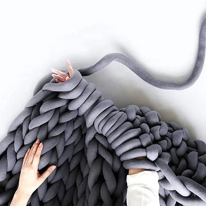 Chunky Knit Weighted Blanket Workmanship