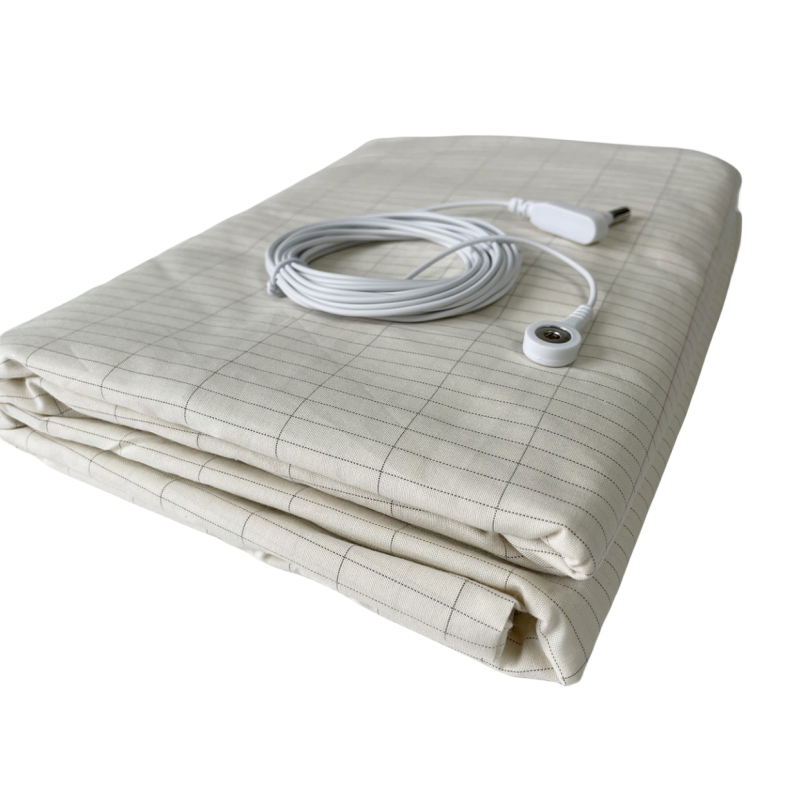 Grounding Sheet 10% Silver Fiber &amp; Organic Cotton for Bed Sleeping Better Therapy