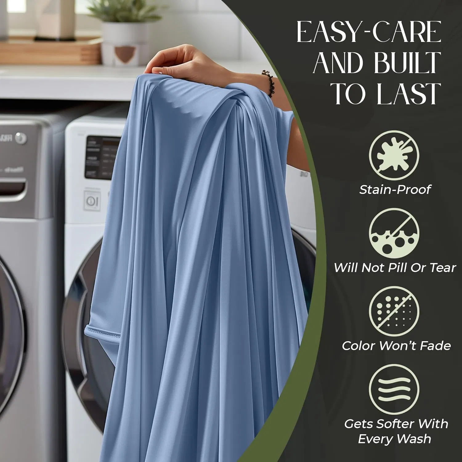 100% Organic Viscose Derived From Bamboo Sheets Full Size 4PCS