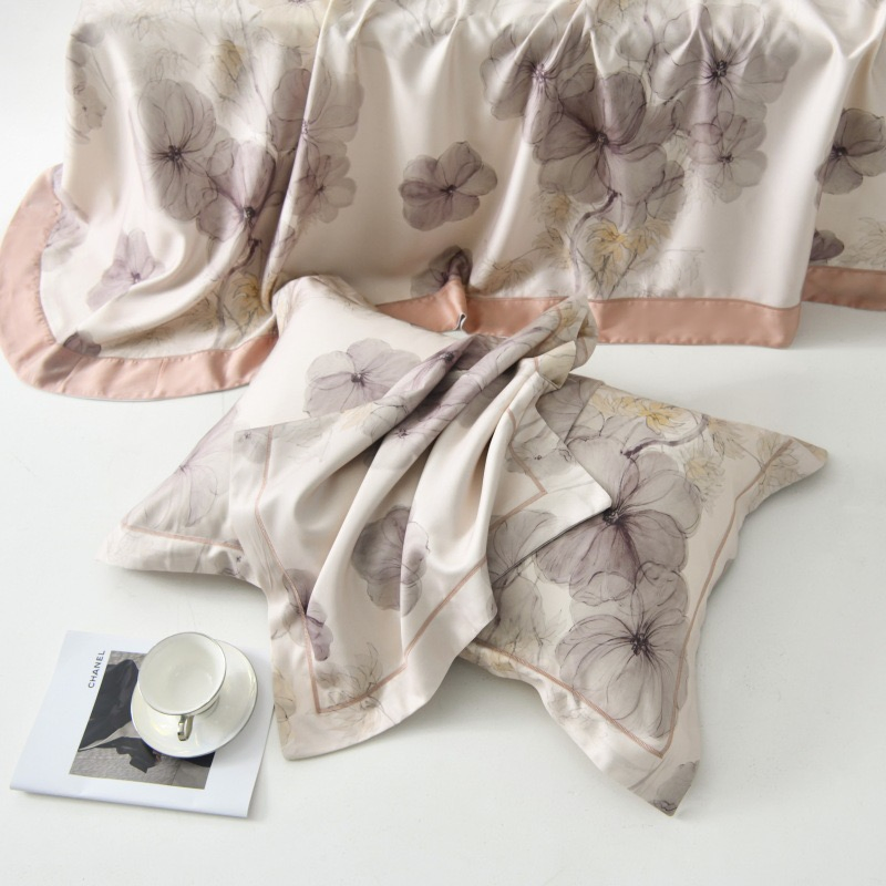 Lyocell Bamboo Fiber Cooling Mat 3 Pieces Set Washable Summer Bedding Set Queen King Size Bed Sheets