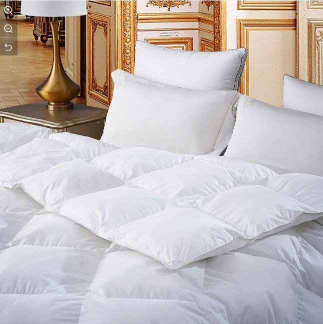Luxury Hotel / Home Bedding White Washed RDS Goose / Duck Feather Down Duvet