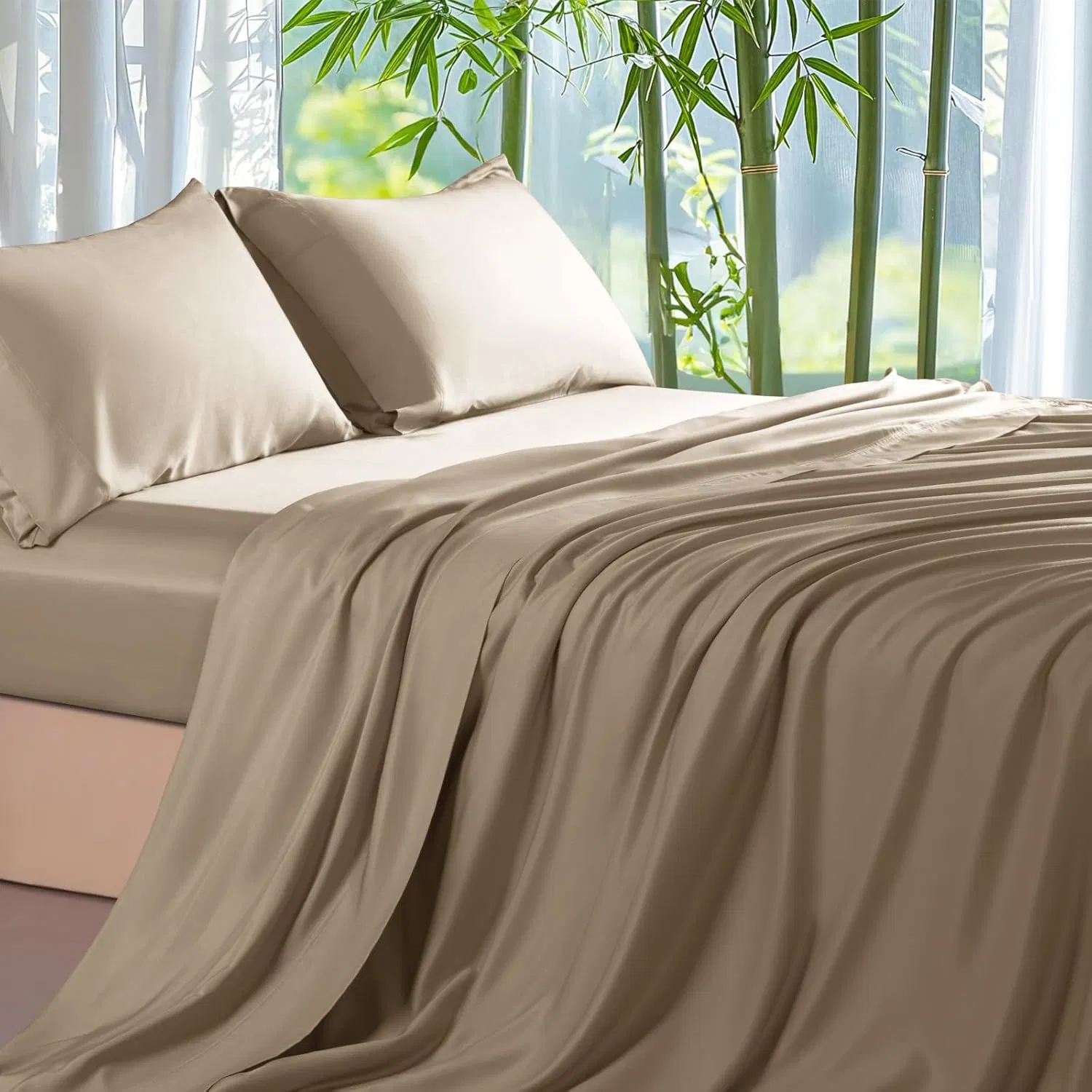 100% Organic Viscose From Bamboo Sheets Ultra Soft &amp; Luxuriously Cooling Sheets