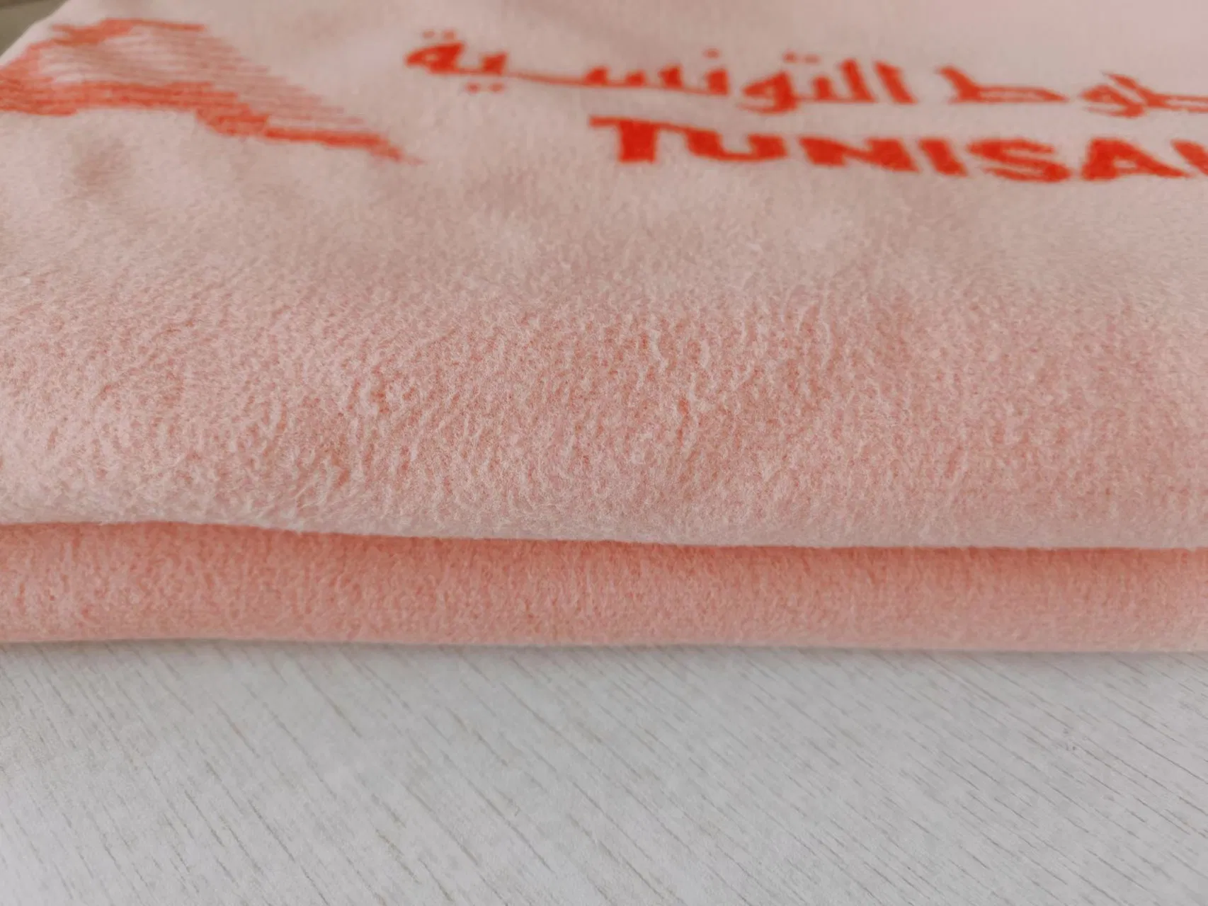 Knit Jacqaurd Logo Life-Time Flame Retardant Polar Fleece Airline Blanket Aviation Blanket