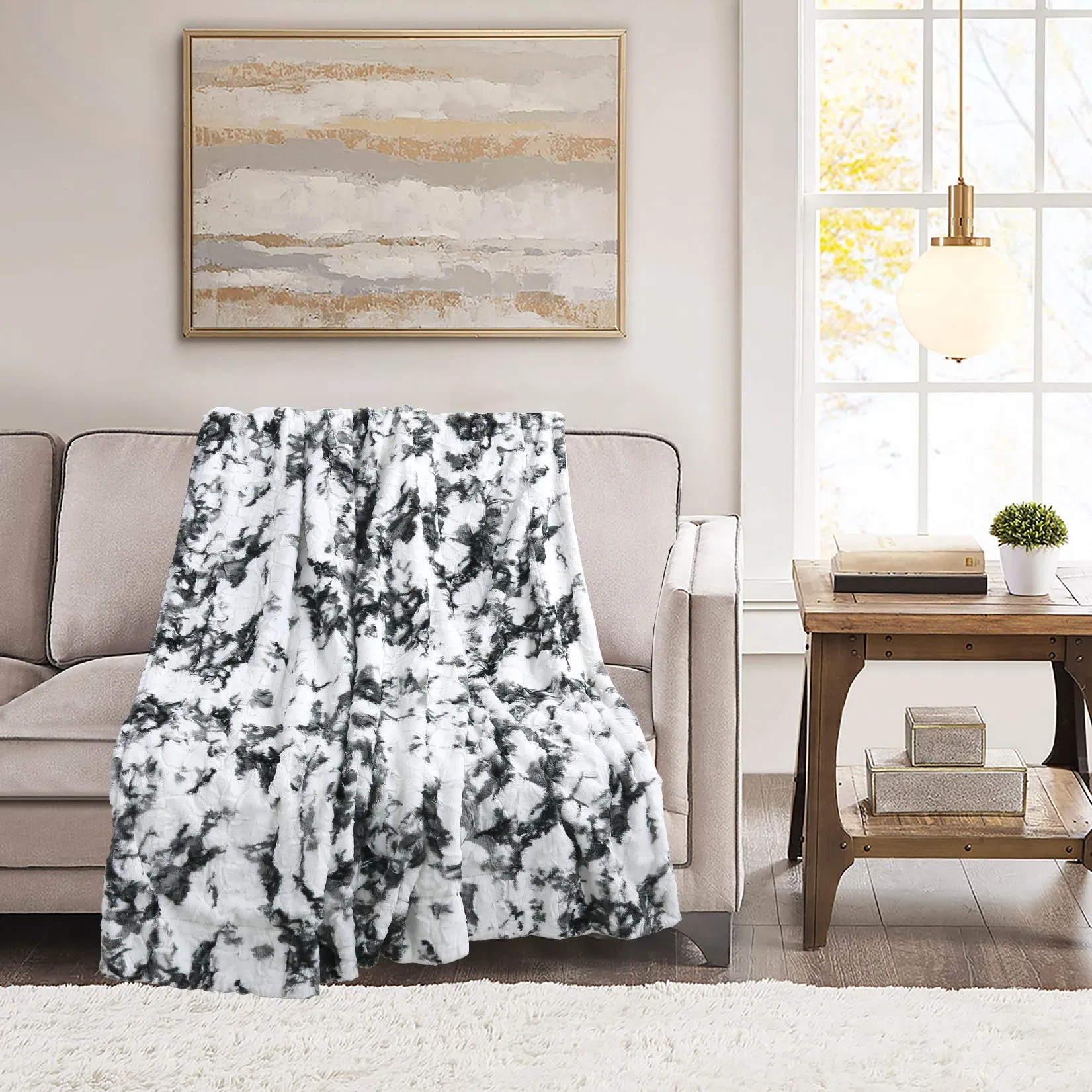 100%Polyester Custom Anti-Pilling Printed PV Fleece Faux Fur Christmas Winter Bed Throws Flannel Plaid Throw Blanket