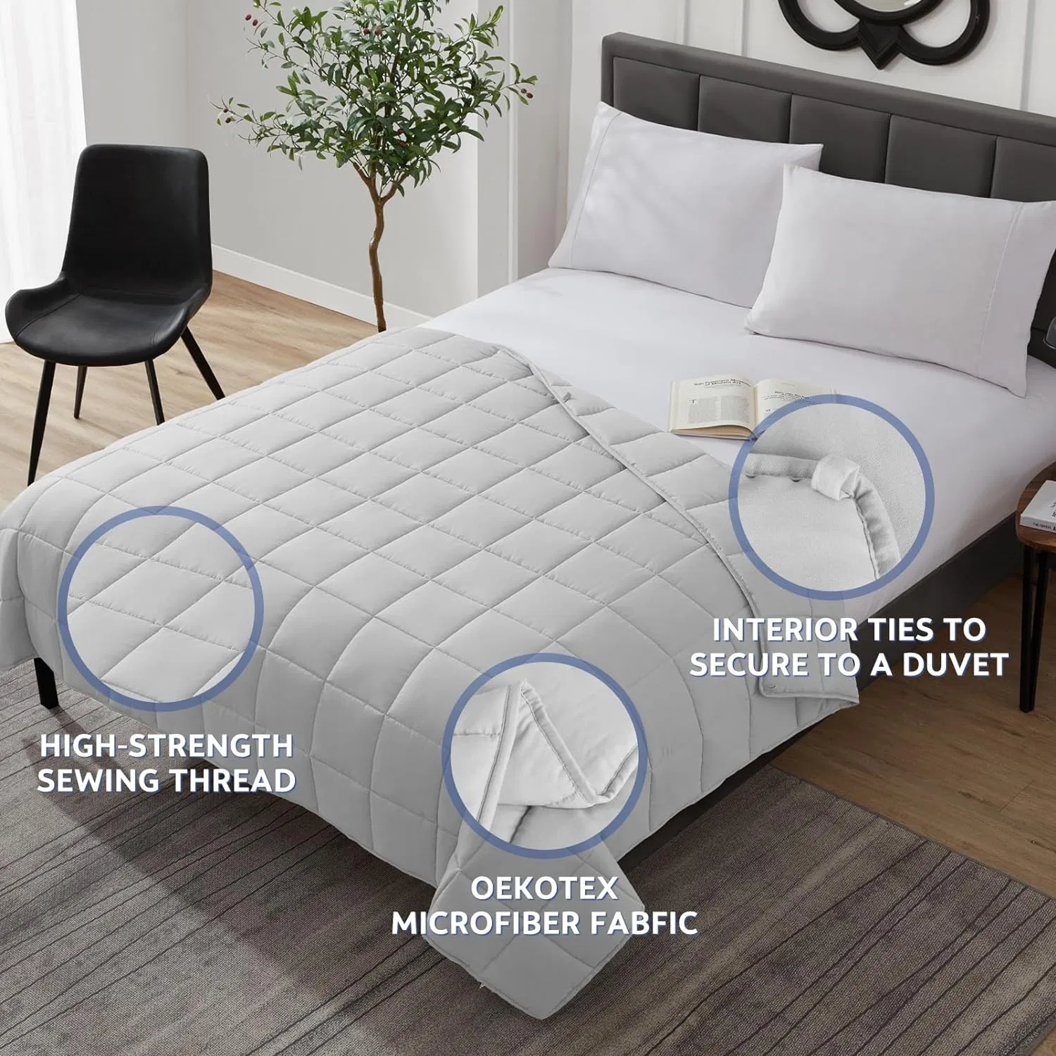 Warm and Weighted Fleece Gravity Blanket with Glass Beads Polyester/Cotton Fabric Gravio Crystal Shards